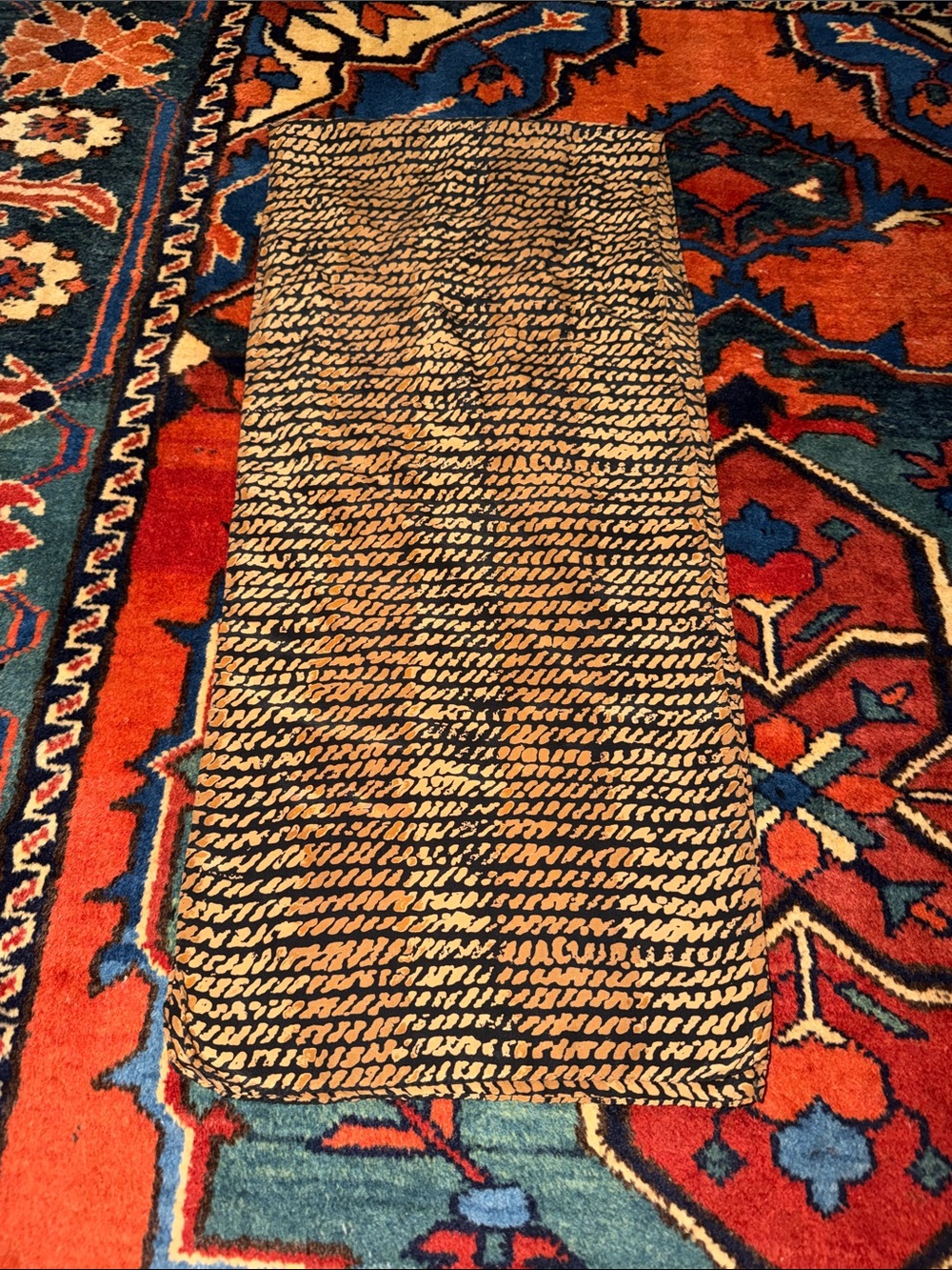 Vintage 100% Silk Scarf Safari print with hand rolled edges